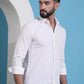 White Striped Casual Shirt for Mens.