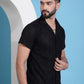 Men Embossed Design Cotton Shirt