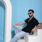 Men Embossed Design Cotton Shirt