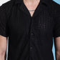 Men Embossed Design Cotton Shirt