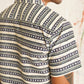 Classic Printed Spread Collar Short Sleeves Cotton Casual Shirt