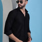 Men Embossed Design Casual Shirt