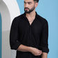 Men Embossed Design Casual Shirt