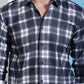 Charcoal Grey Checked Cotton Casual Shirt for Men