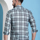 Green Checked Cotton Casual Shirt for Men