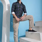 Olive Green Checked Cotton Casual Shirt for Men