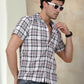 Checked Half Sleeve Cotton Shirt for Men