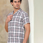 Checked Half Sleeve Cotton Shirt for Men