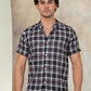 Checked Half Sleeve Cotton Shirt for Men