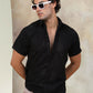 Embroidered Half Sleeve Cotton Shirt for Men