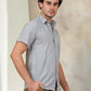 Embroidered Half Sleeve Cotton Shirt for Men