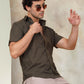 Embroidered Half Sleeve Cotton Shirt for Men