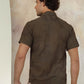 Embroidered Half Sleeve Cotton Shirt for Men