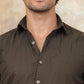 Embroidered Half Sleeve Cotton Shirt for Men