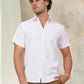 Embroidered Half Sleeve Cotton Shirt for Men