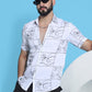 Embroidered Half Sleeve Cotton Shirt for Men