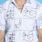 Embroidered Half Sleeve Cotton Shirt for Men