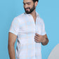 Checked Half Sleeve Cotton Shirt for Men