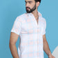 Checked Half Sleeve Cotton Shirt for Men