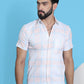 Checked Half Sleeve Cotton Shirt for Men