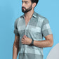 Checked Half Sleeve Cotton Shirt for Men