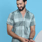 Checked Half Sleeve Cotton Shirt for Men