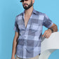 Checked Half Sleeve Cotton Shirt for Men