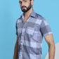 Checked Half Sleeve Cotton Shirt for Men