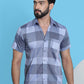 Checked Half Sleeve Cotton Shirt for Men
