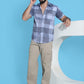 Checked Half Sleeve Cotton Shirt for Men