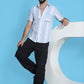 Striped Half Sleeve Cotton Lycra Shirt for Men