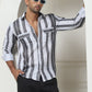 Striped Regular Fit Casual Shirt For Men