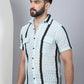 Striped Semi Sheer Casual Shirt For Men