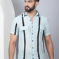 Striped Semi Sheer Casual Shirt For Men