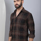 Men's Tartan Checked Cotton Casual Shirt