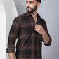 Men's Tartan Checked Cotton Casual Shirt