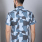 Men's Geometric Printed Cotton Casual Shirt