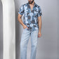 Men's Geometric Printed Cotton Casual Shirt