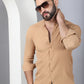 Self Design Cotton Blend Casual Shirt for Men