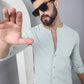 Self Design Cotton Blend Casual Shirt for Men