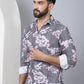 Printed Spread Collar Cotton Casual Shirt for Men