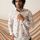 Printed Spread Collar Cotton Casual Shirt for Men