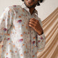 Printed Spread Collar Cotton Casual Shirt for Men