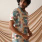 Printed Cuban Collar Casual Shirt for Men
