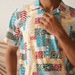 Printed Cuban Collar Casual Shirt for Men