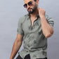 Men's Embroidered Cotton Casual Shirt