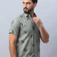 Men's Embroidered Cotton Casual Shirt
