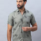 Men's Embroidered Cotton Casual Shirt