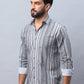Striped Cotton Casual Shirt For Men