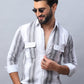 Striped Cotton Casual Shirt for Men